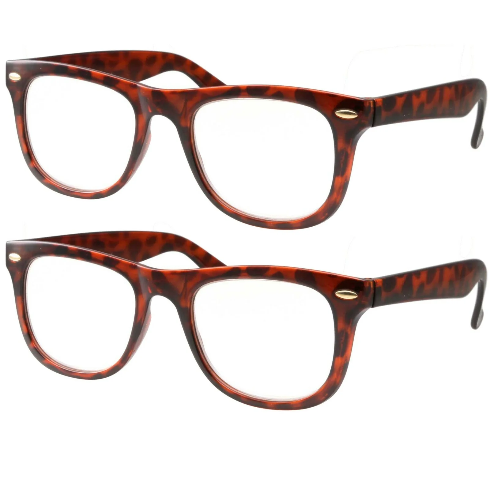 2 Pack | +6.00 | High Magnification Tortoise Reading Glasses Strong Power Reader