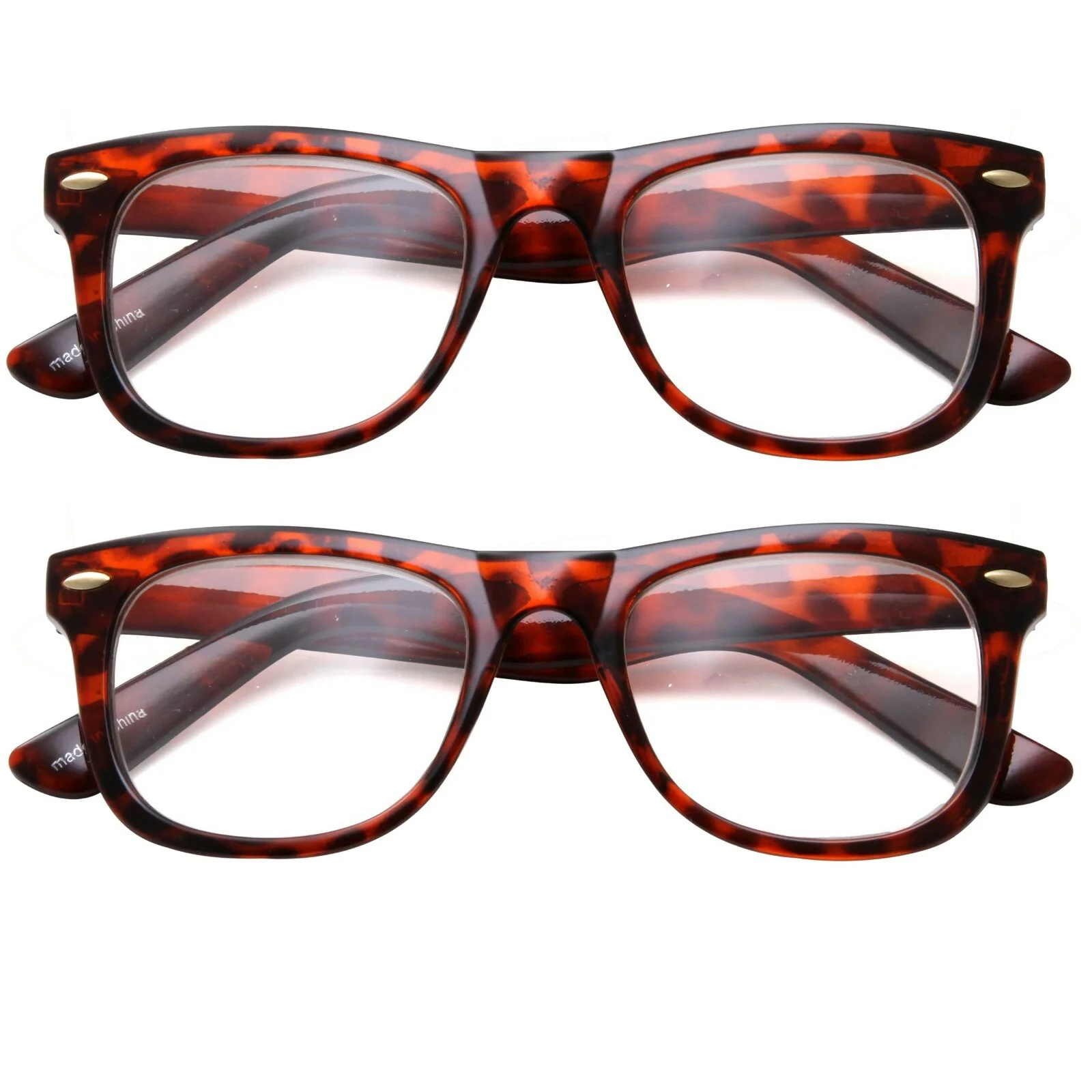 2 Pack | +6.00 | High Magnification Tortoise Reading Glasses Strong Power Reader 3
