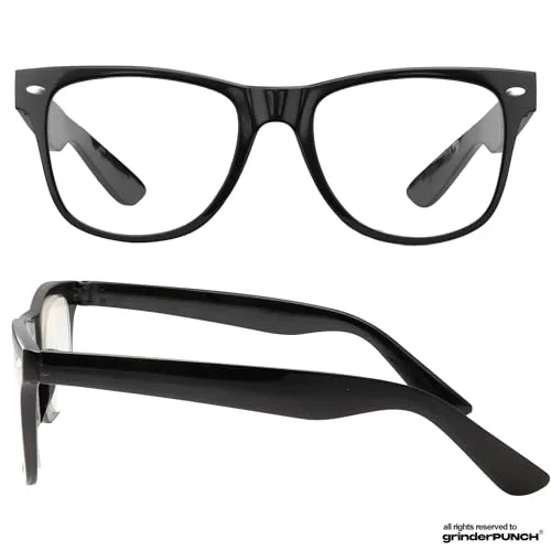 grinderPUNCH Blue Light Reading Glasses High Magnification Strong Reading Power Readers For Men Woman (Black, 4.0, x) 2