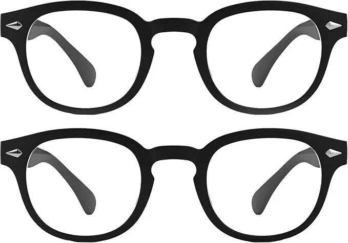 GRINDERPUNCH Classic Reading Glasses Women Men Stylish Lightweight Round Readers