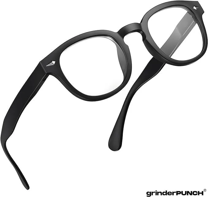GRINDERPUNCH Classic Reading Glasses Women Men Stylish Lightweight Round Readers 2