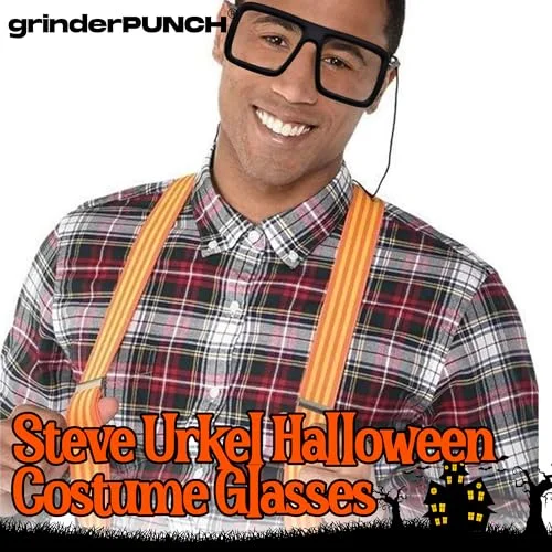 grinderPUNCH Thick Square Frame Clear Lens Glasses Eyeglasses Super Oversized Fashion and Costume - Black 2