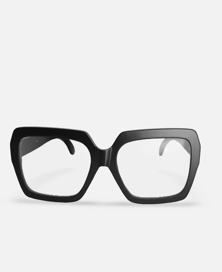 grinderPUNCH Thick Square Frame Super Oversized Fashion Clear Lens Eyeglasses