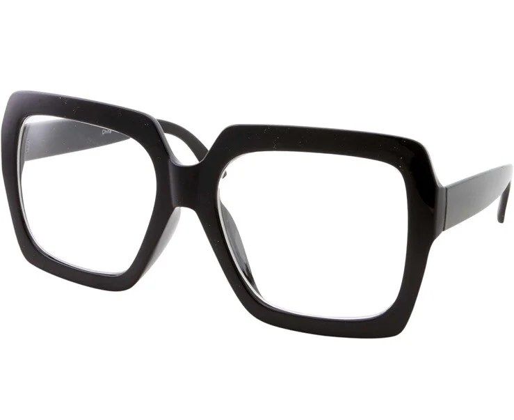 grinderPUNCH Thick Square Frame Super Oversized Fashion Clear Lens Eyeglasses 2