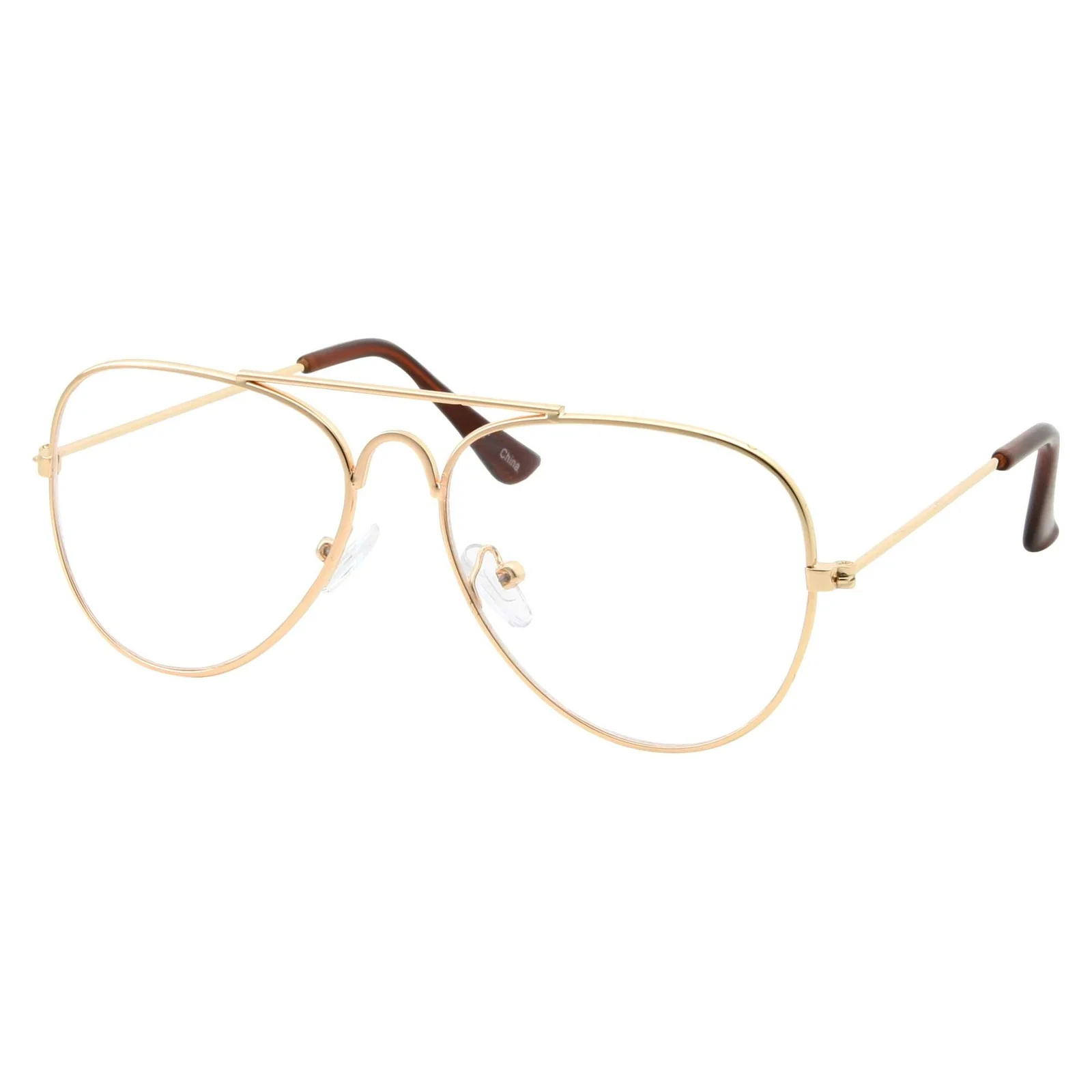Kids Fake Gold Eye Glasses Clear Lens Children