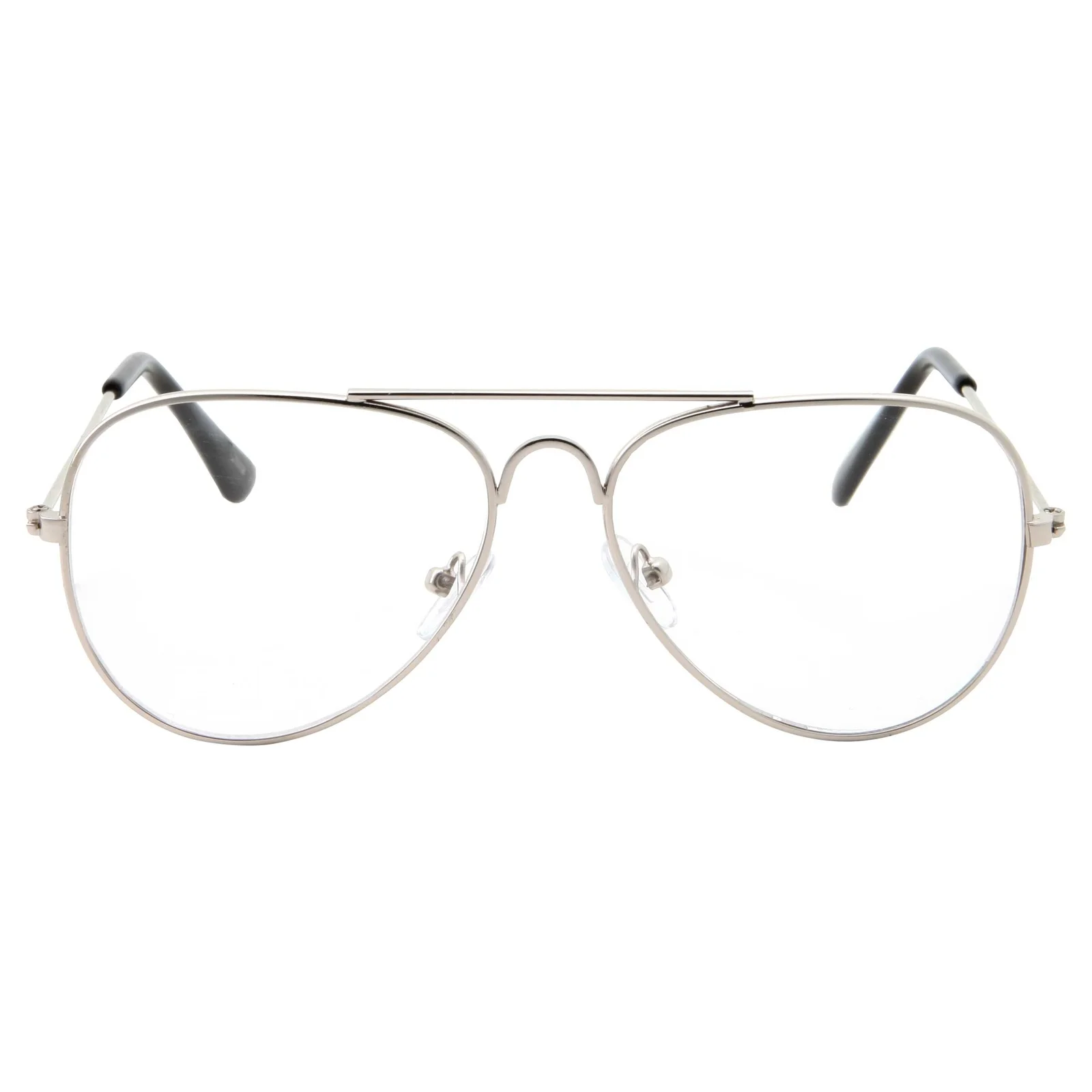 Kids Fake Silver Eye Glasses Clear Lens Children 2