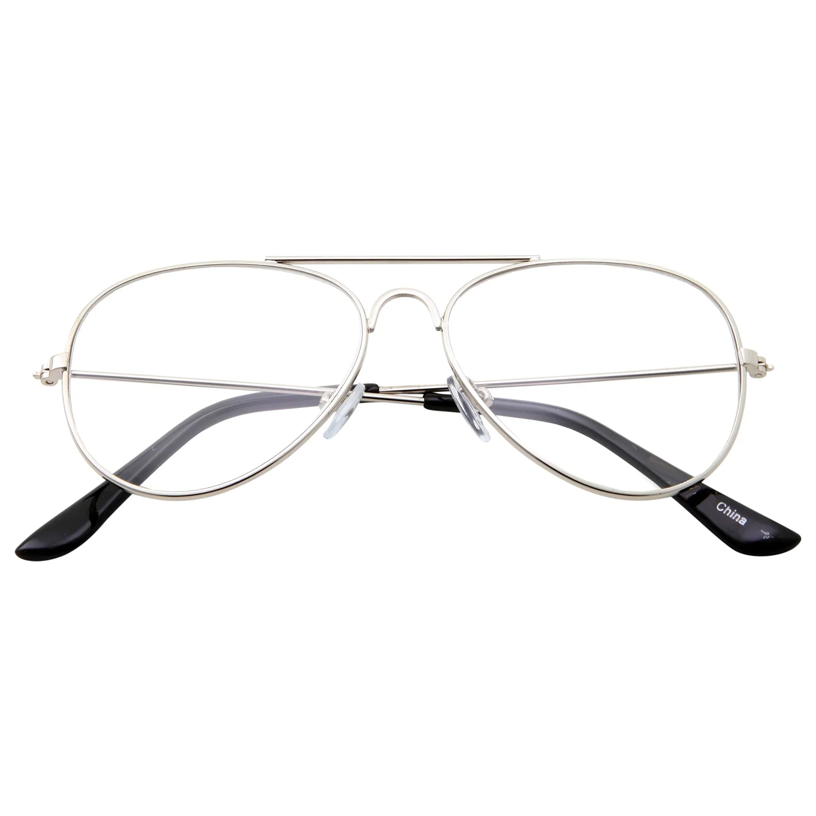 Kids Fake Silver Eye Glasses Clear Lens Children 3