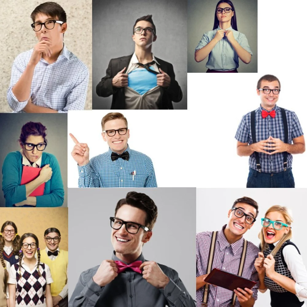 Retro NERD Geek Oversized BLACK Framed Clear Lens Eye Glasses for Men Women 2