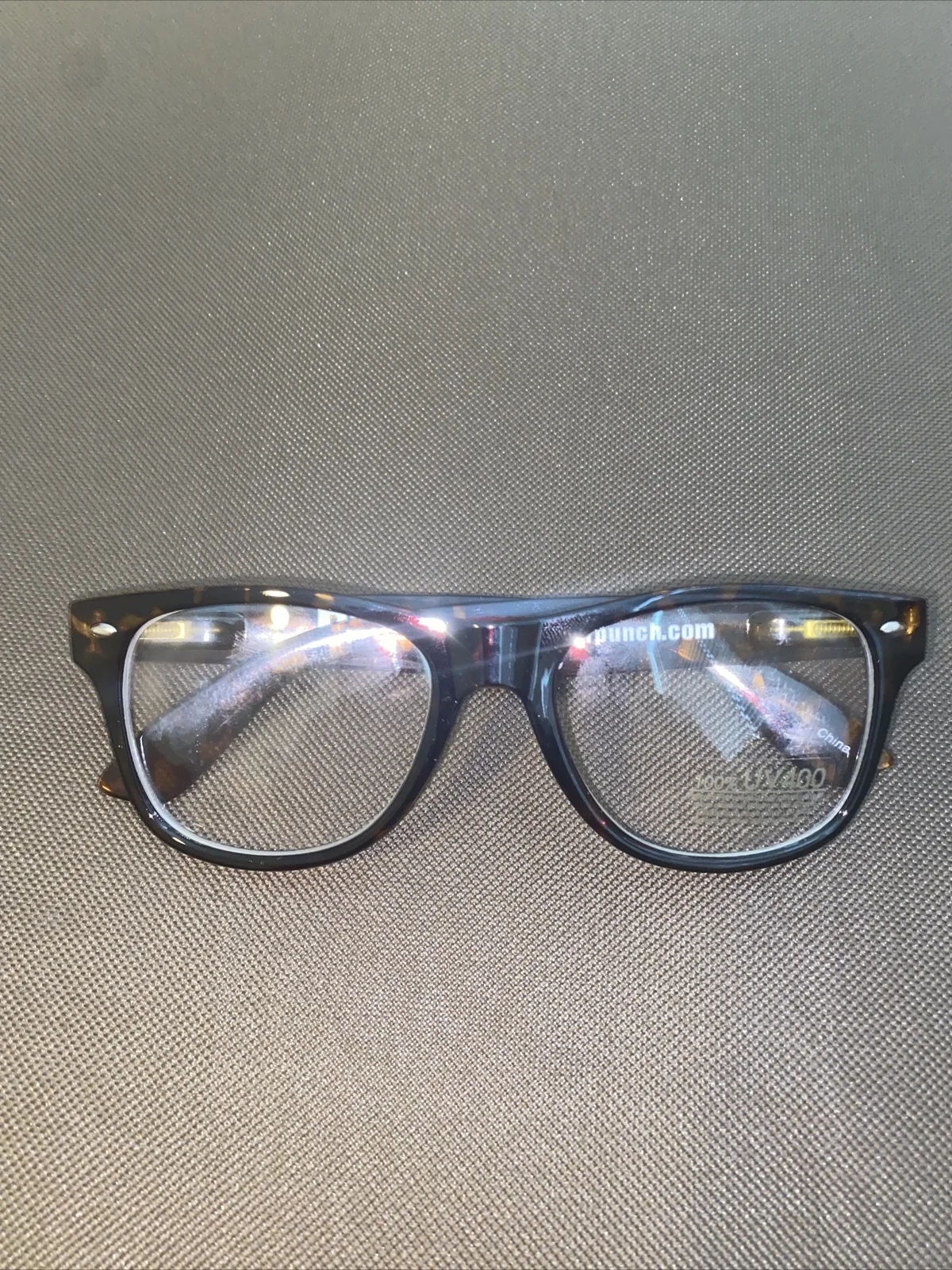 Unisex Brown Tortoise Shell Grinderpunch Retro Costume Nerd Eyeglasses UV400 3